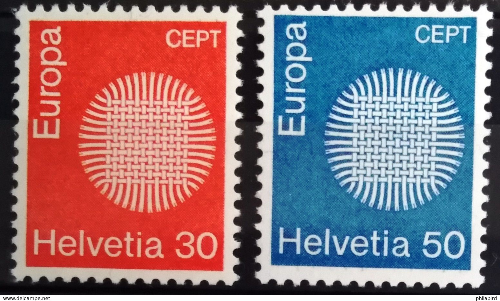 EUROPA 1970 - SUISSE                    N° 855/856                      NEUF** - 1970