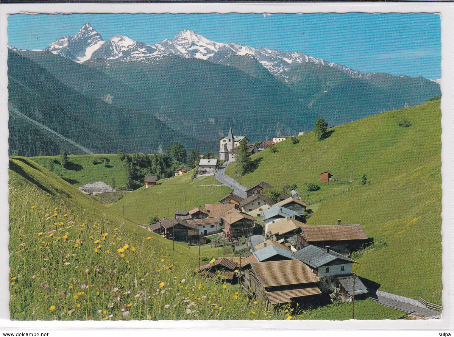 Wiesen GR, Blick Gegen Tinzenhorn Und Piz Michel - Wiesen