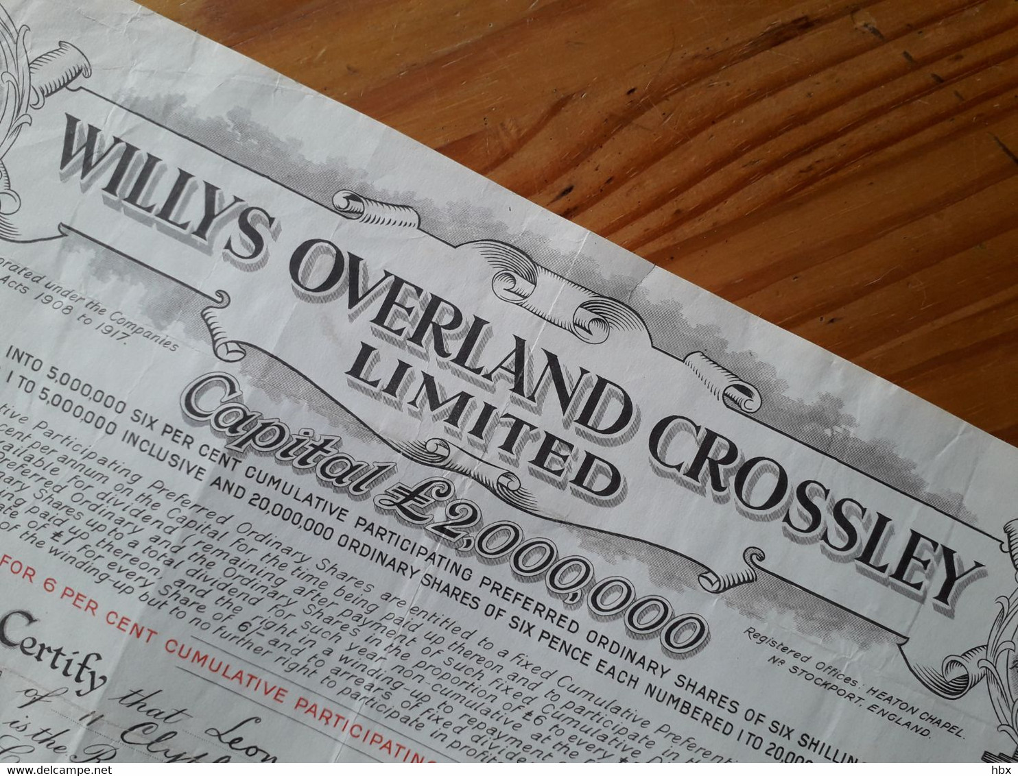 Willy's Overland Crossley - 1933 - Automobile