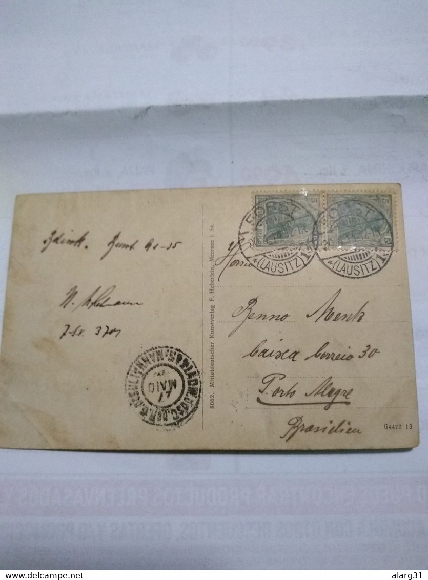 Deutschland.forst..i.l Partir A D.wehrinsel.pu For Brasil 1914.1 Or 2 Cards E7 Reg Post - Forst