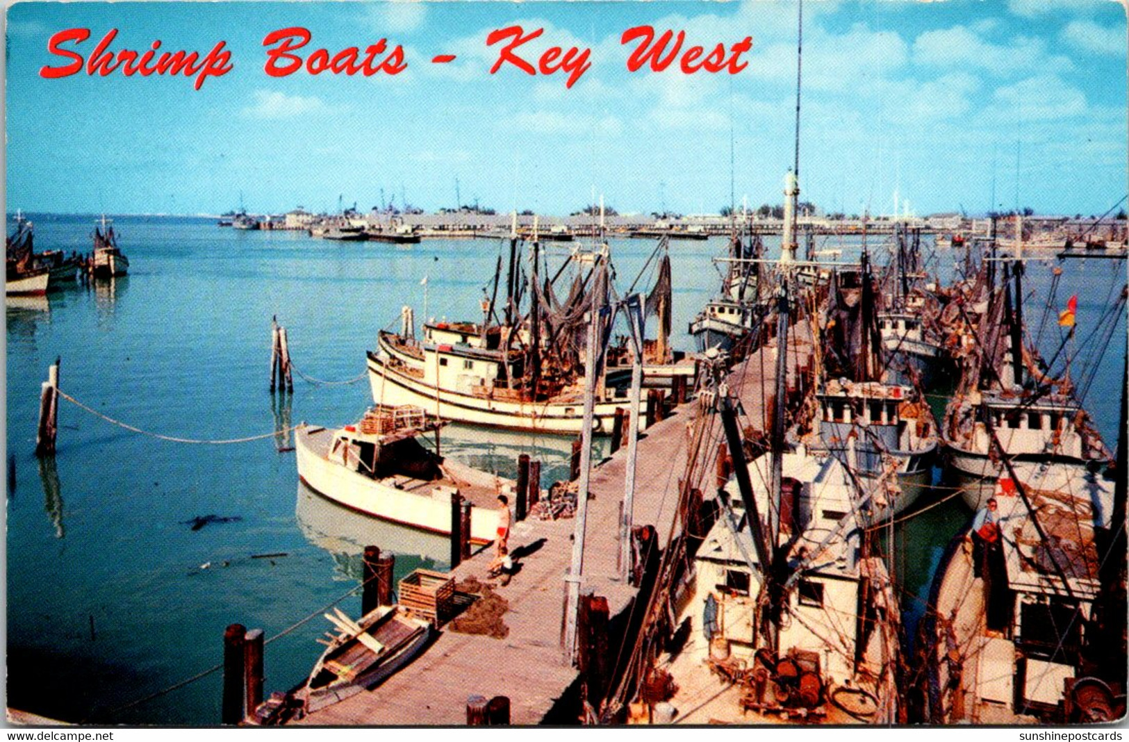 Florida Shrimp Boats At Dock In The Harbor - Key West & The Keys