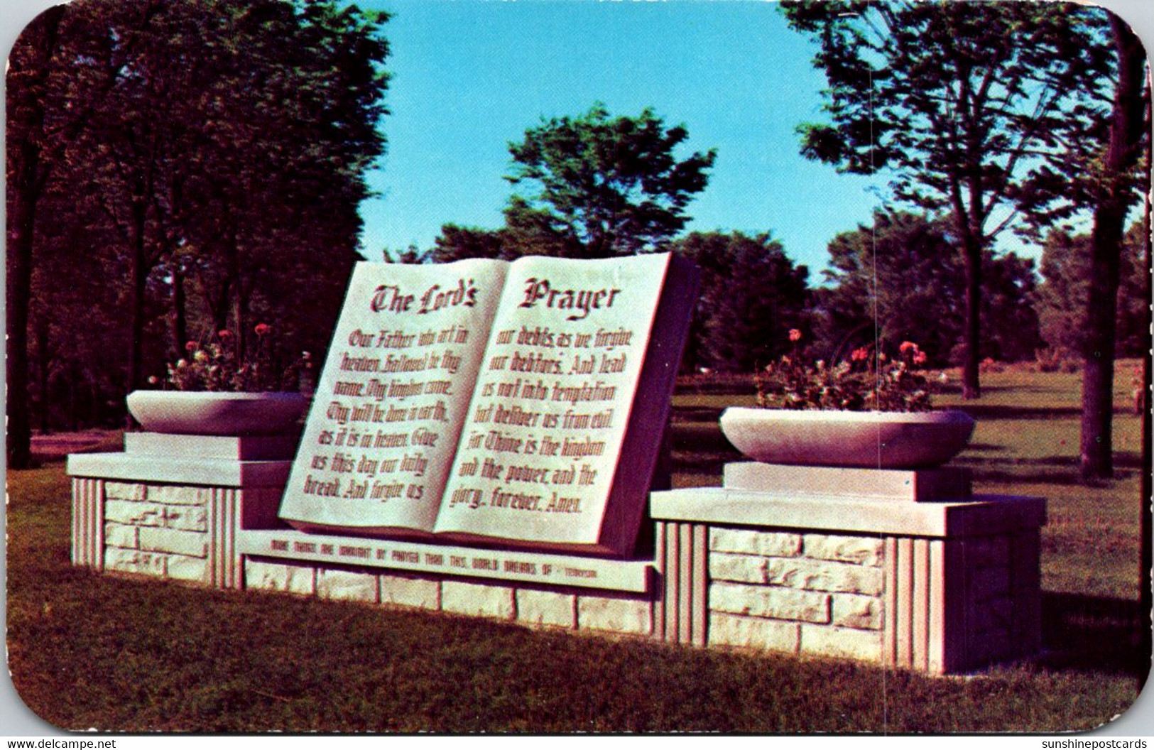 Wisconsin Madison Roselawn Memorial Park The Lord's Prayer Monument - Madison