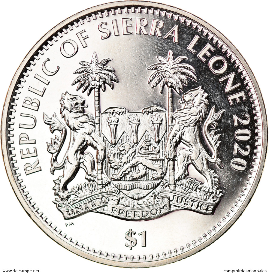 Monnaie, Sierra Leone, Dollar, 2020, British Royal Mint, Félins - Cougar, SPL - Sierra Leone