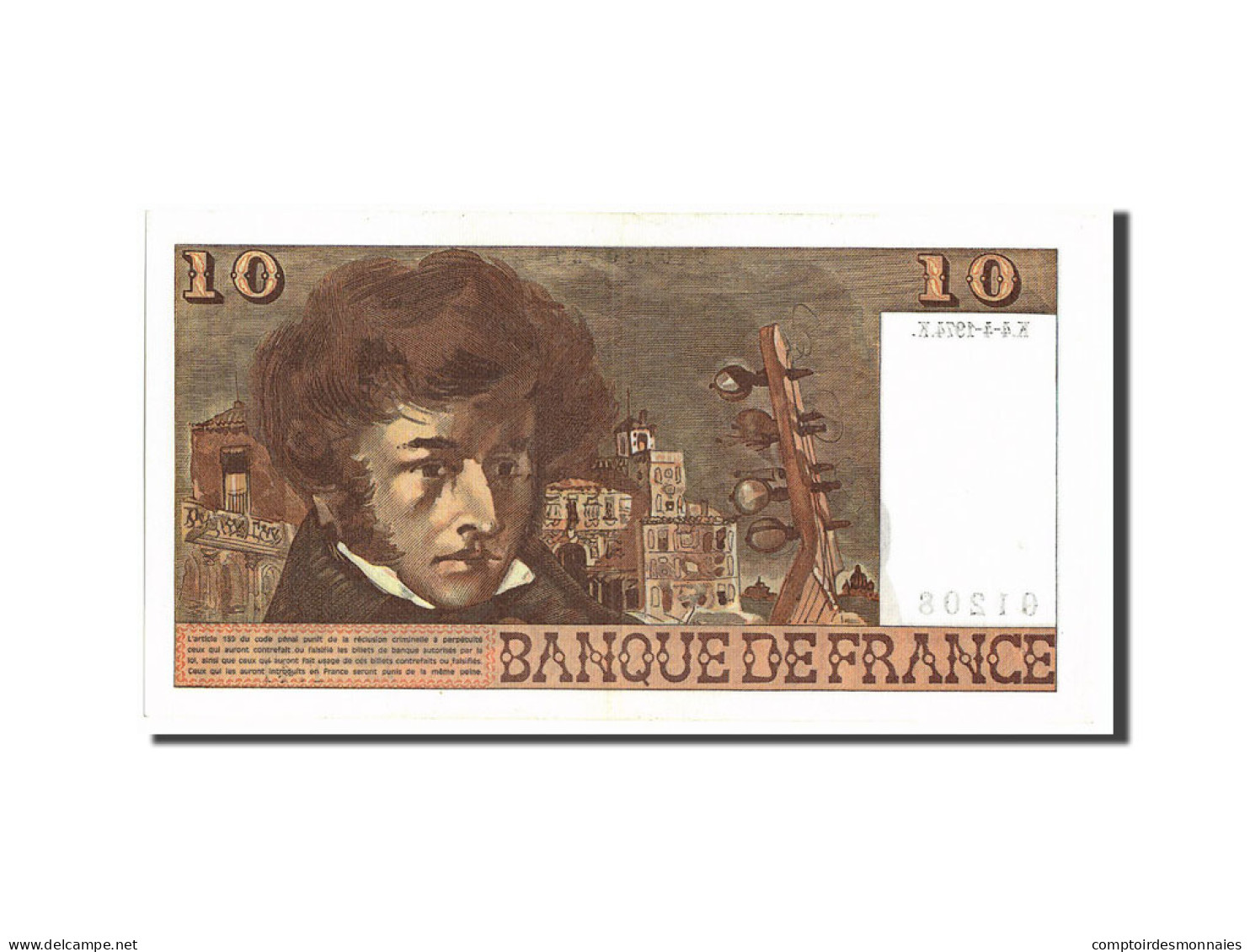 Billet, France, 10 Francs, 10 F 1972-1978 ''Berlioz'', 1974, 1974-04-04, SUP+ - 10 F 1972-1978 ''Berlioz''