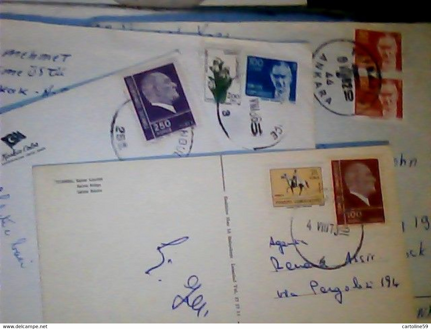 8 CARDS LETTRE TURCHIA  TURKYE STAMP TIMBRE  SELOS  + EMA ROSSE 1973/86  IL3593 - Collections, Lots & Séries