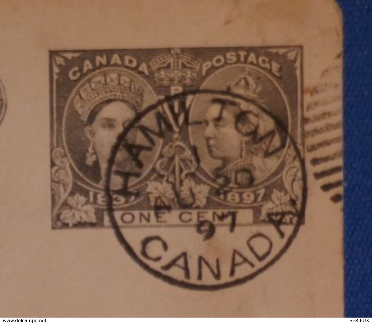 M20 CANADA BELLE CARTE 1897 HAMILTON POUR ABERDEEN+ AFFRANCHISSEMENT PLAISANT - Storia Postale