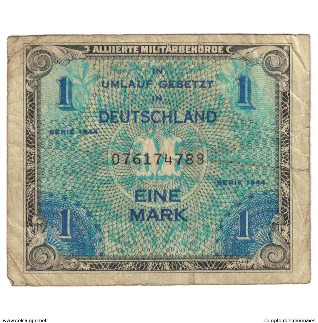 Billet, Allemagne, 1 Mark, 1944, KM:192a, TB - Sonstige & Ohne Zuordnung