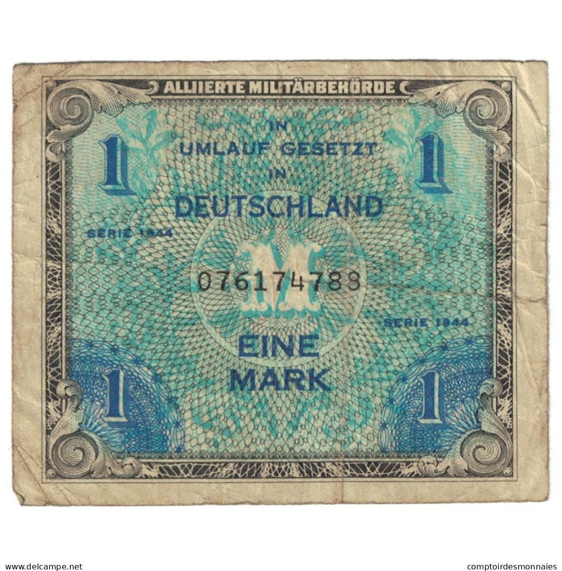 Billet, Allemagne, 1 Mark, 1944, KM:192a, TB - Autres & Non Classés