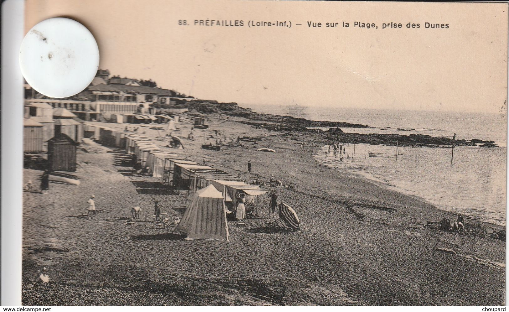 44 - Carte Postale Ancienne  De  PREFAILLES  Vue Sur La Plage - Préfailles