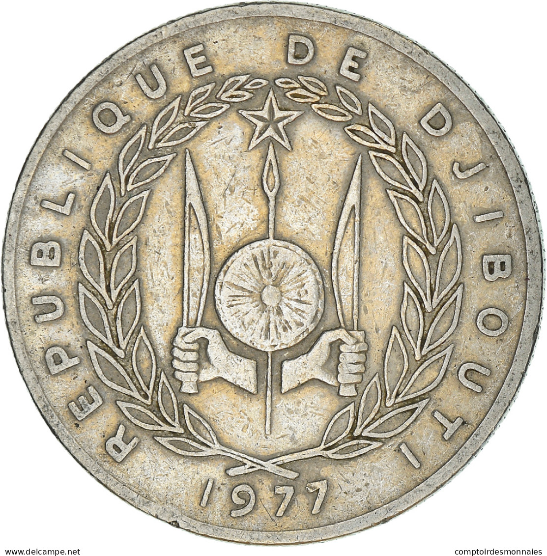 Monnaie, Djibouti, 50 Francs, 1977, Paris, TTB, Copper-nickel, KM:25 - Djibouti