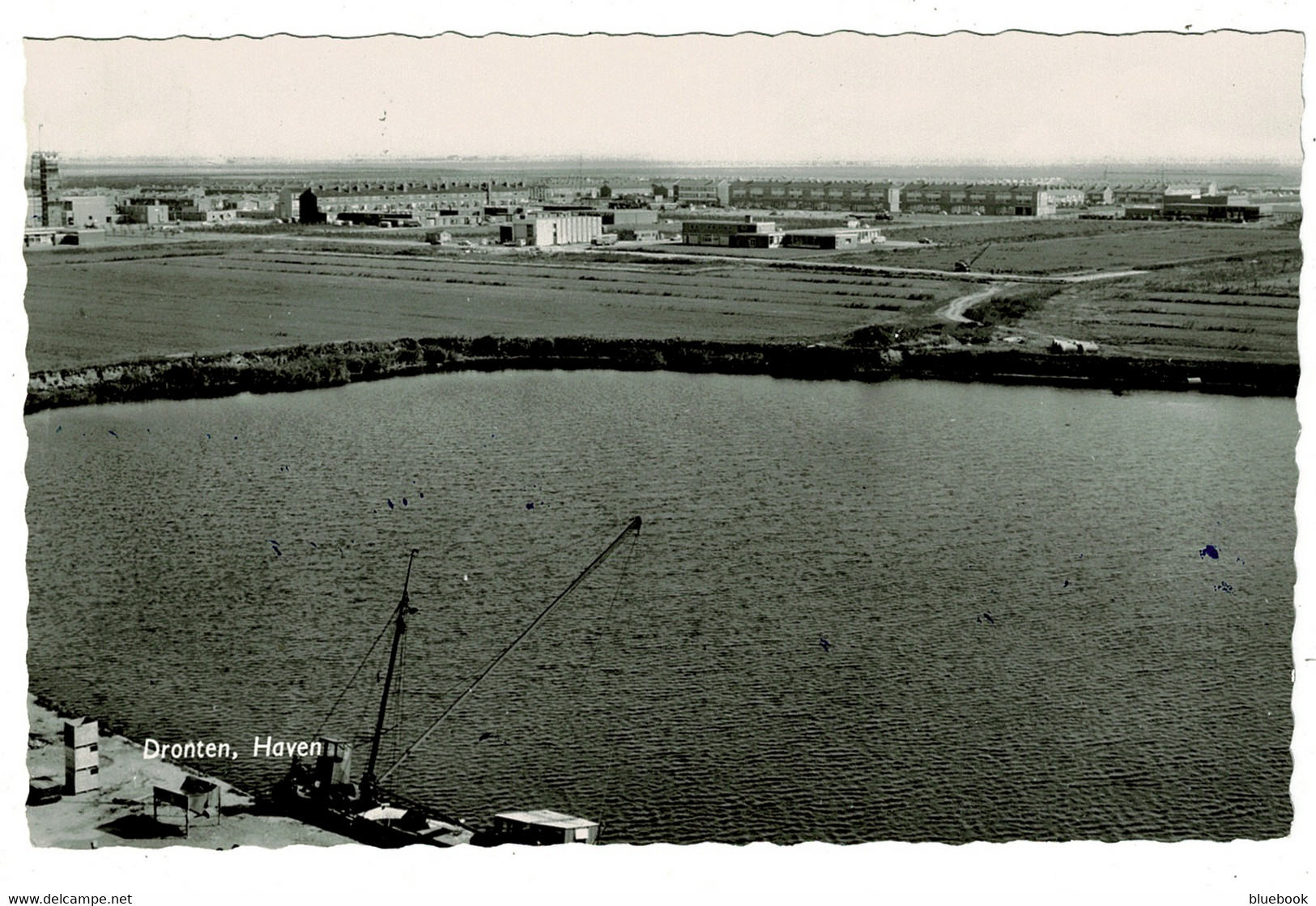 Ref 1510 - Real Photo Postcard - Dronten Haven - Gelderland Netherlands Holland - Dronten