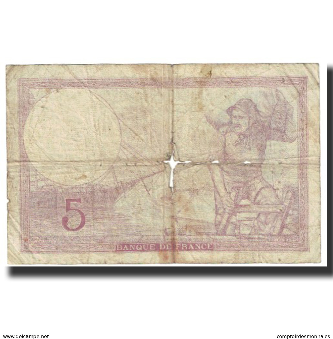 France, 5 Francs, Violet, 1939, 1939-10-26, B, Fayette:4.13, KM:83 - 5 F 1917-1940 ''Violet''