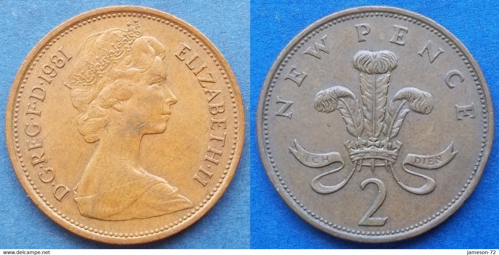 UK - 2 New Pence 1981 KM# 916 Elizabeth II Decimal Coinage - Edelweiss Coins - Autres & Non Classés