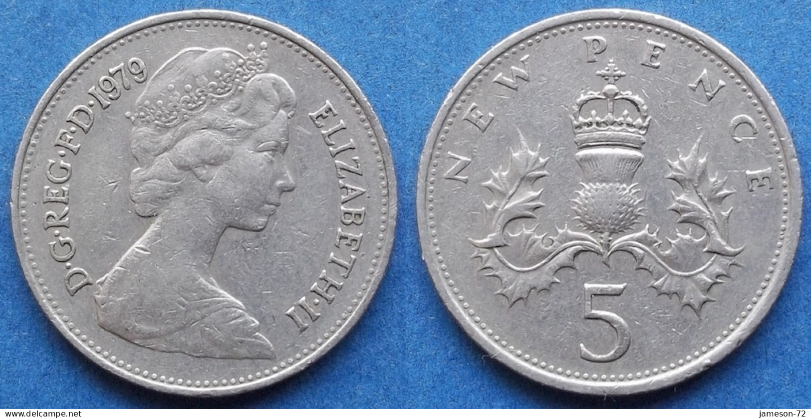 UK - 5 New Pence 1979 KM# 911 Elizabeth II Decimal Coinage (1971-2022) - Edelweiss Coins - 5 Pence & 5 New Pence