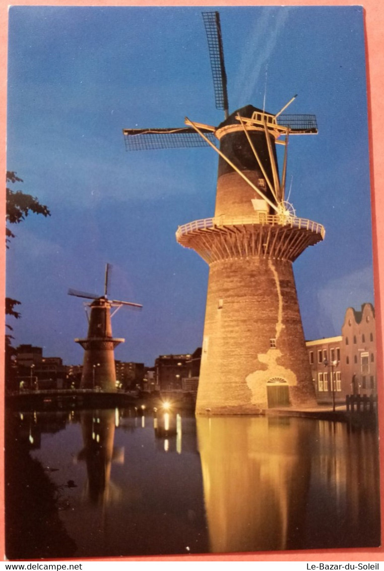 CP, Pays Bas, MOULIN SCHEDAM Holland Molen De Vrijheid 1785 En Molen De Noort 1803 - Schiedam