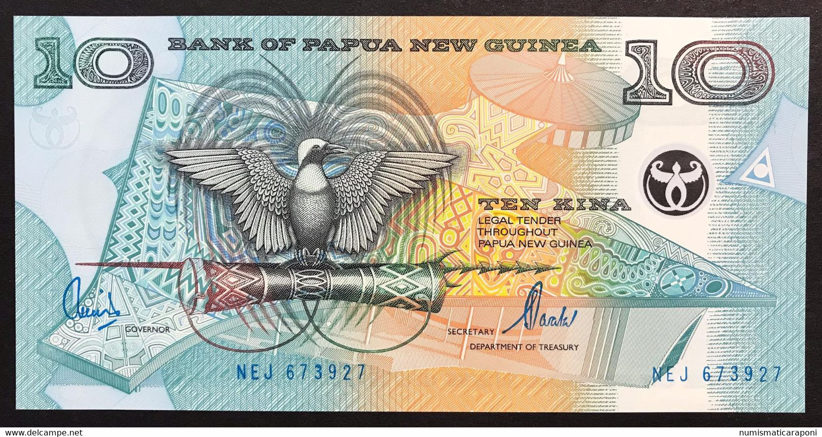Papua New Guinea 10 Kina 2002 Pick#26b  Unc Fds  Lotto 2253 - Papoea-Nieuw-Guinea