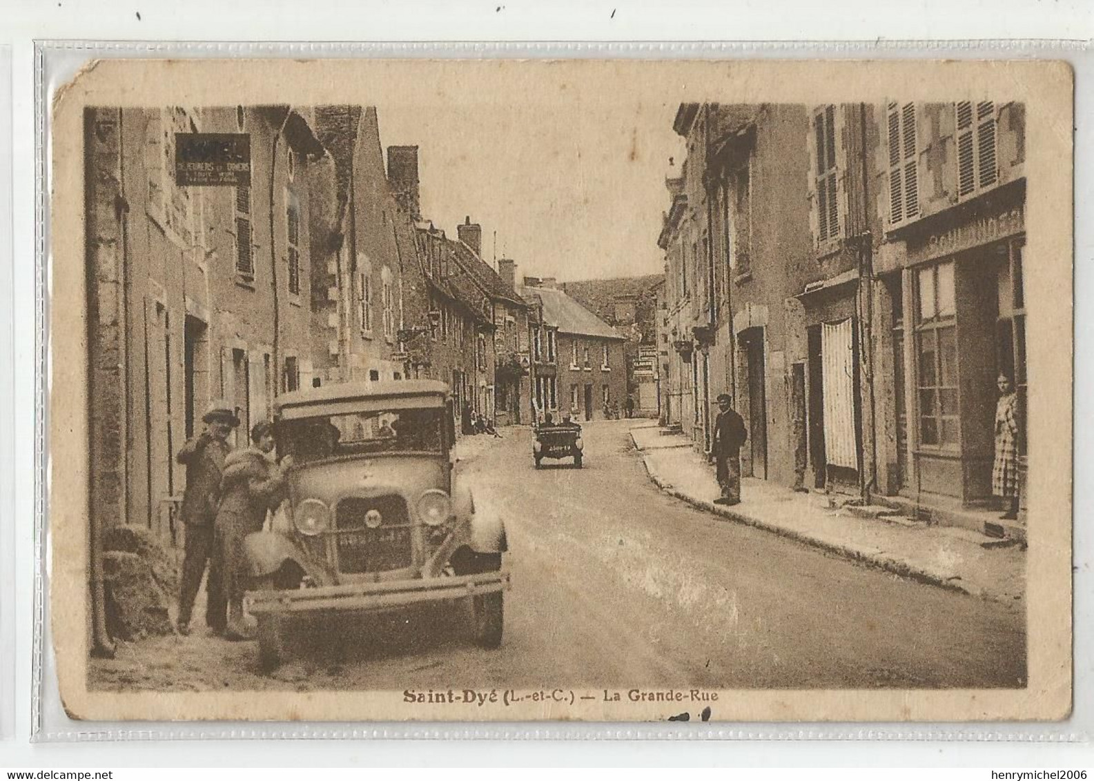 41 Loir Et Cher Saint Dyé Auto , Boulangerie A La Grande Rue 1939  Ed Lenormand ( En L'état ) - Other & Unclassified
