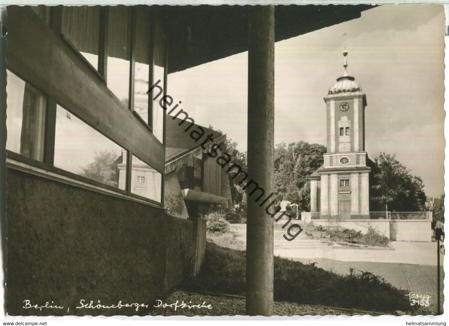 Berlin - Schöneberger Dorfkirche - Popp-Karte Einzelhandabzug - Popp-Verlag Heidelberg - Schoeneberg