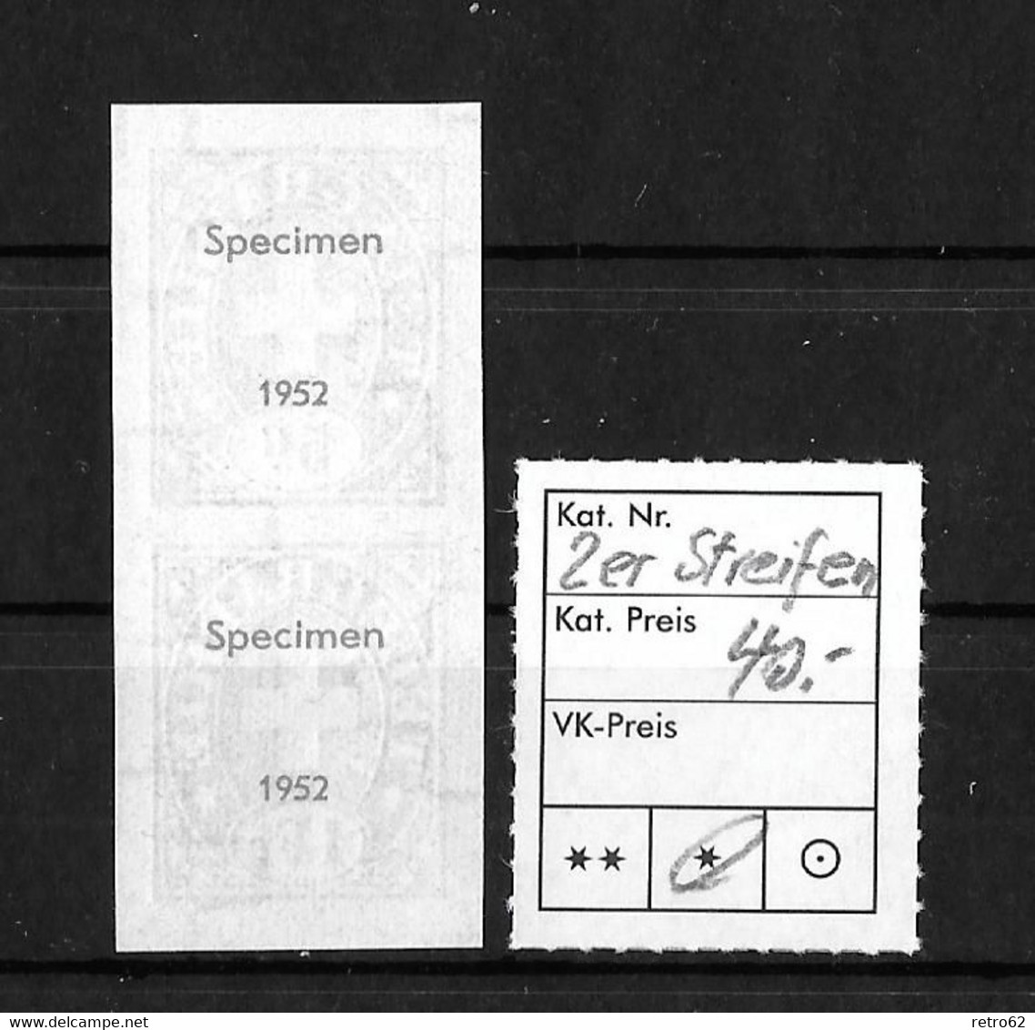 1952 TELEGRAPHENMARKEN → Gedenkblatt "Hundert Jahre Elektr. Nachrichtenwesen"    ►breitrandiger 2er Streifen (*)◄ - Telegraph