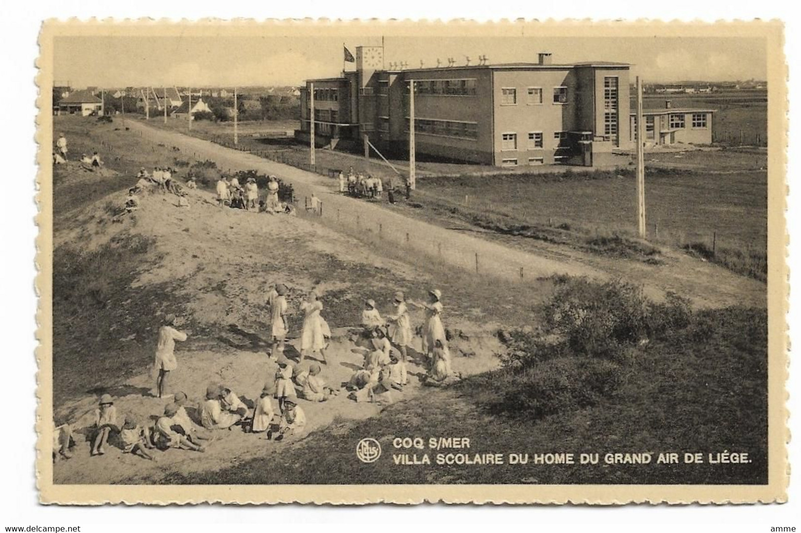 De Haan  - Coq S/Mer   * Villa Scolaire Du Home Du Grand Air De Liège - Jeux Dans Les Dunes - De Haan