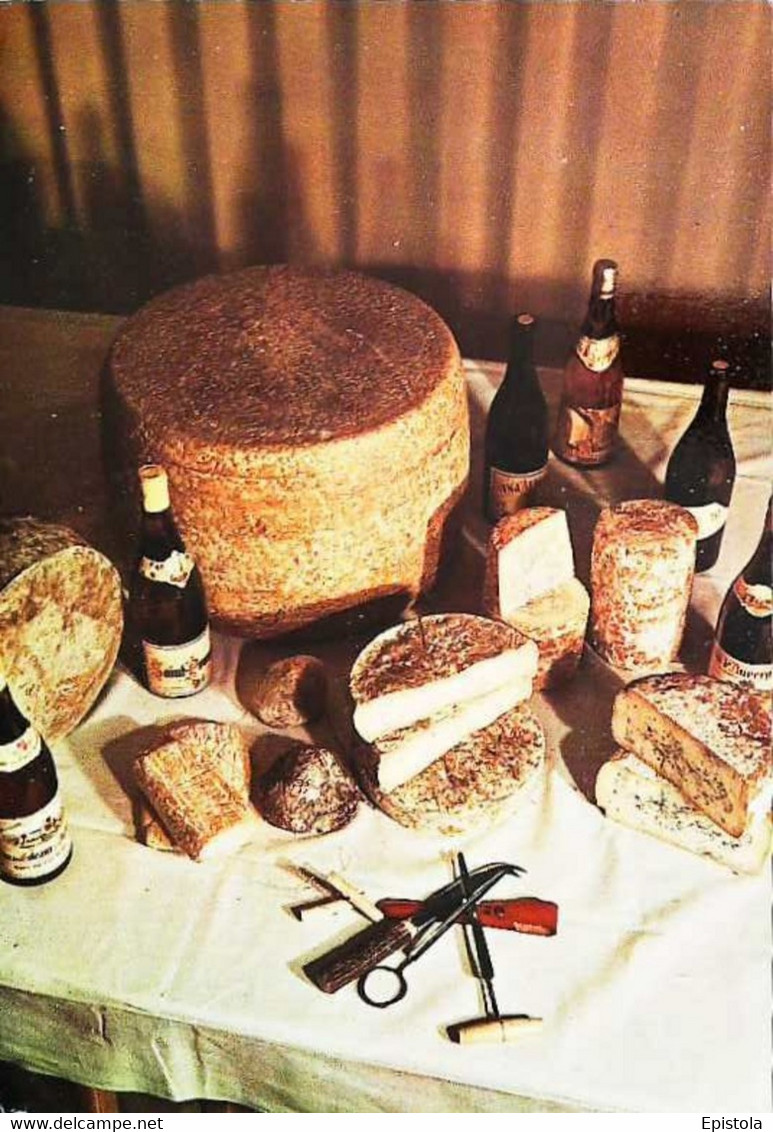 ► CPSM  Fromages Et Vins D'Auvergne  Tire Bouchon - Recettes (cuisine)