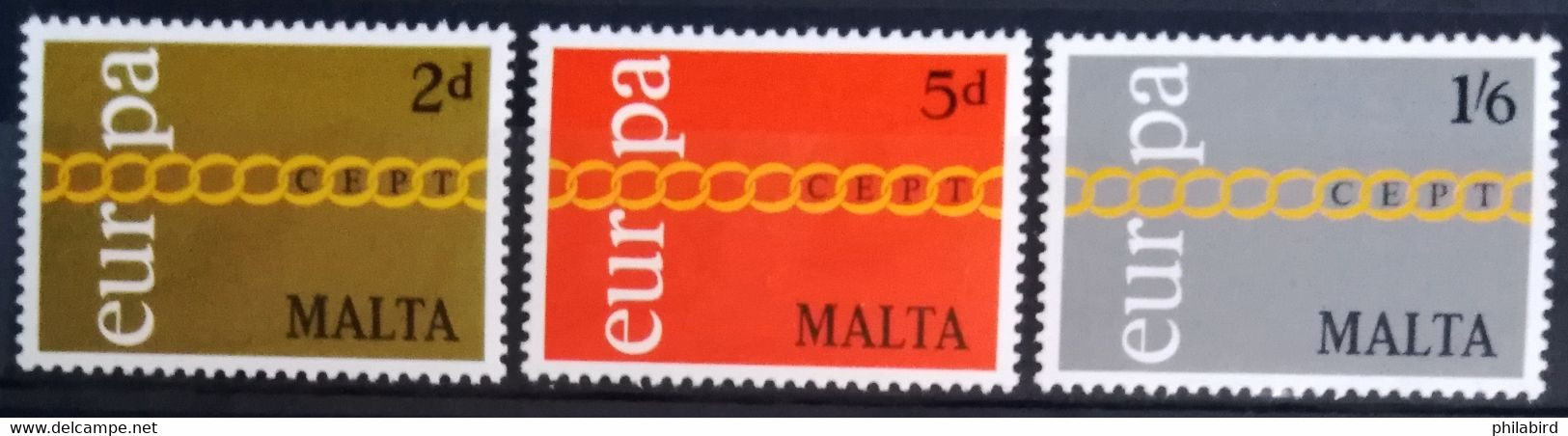 EUROPA 1971 - MALTE                    N° 424/426                       NEUF** - 1971