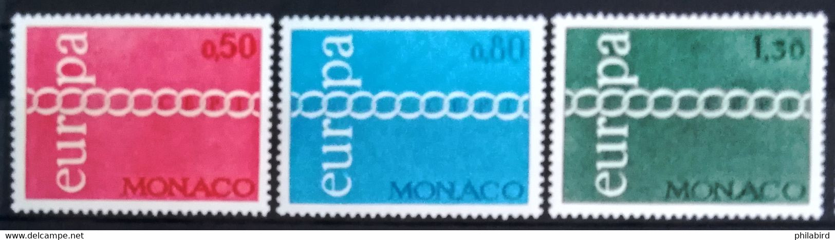 EUROPA 1971 - MONACO                   N° 863/865                       NEUF** - 1971