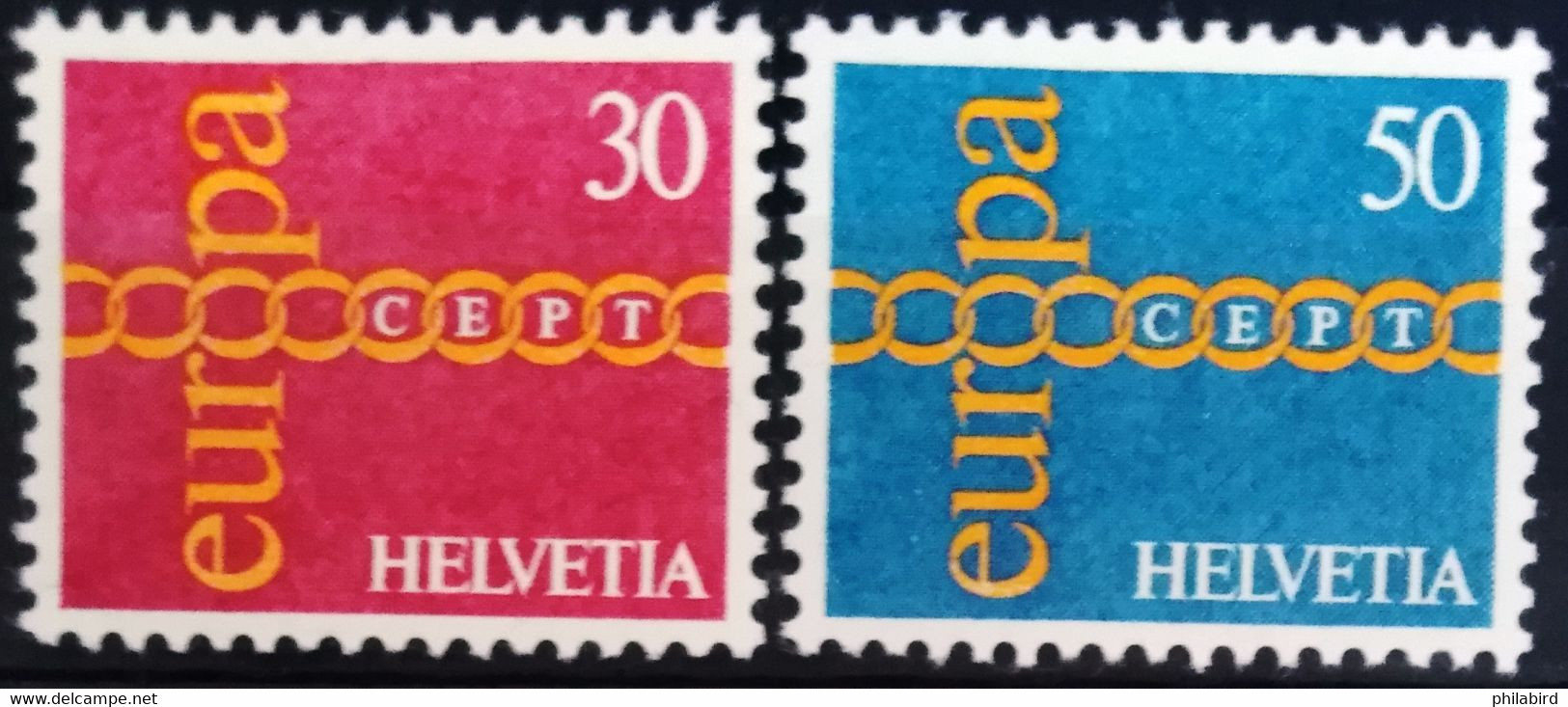 EUROPA 1971 - SUISSE                   N° 882/883                       NEUF** - 1971