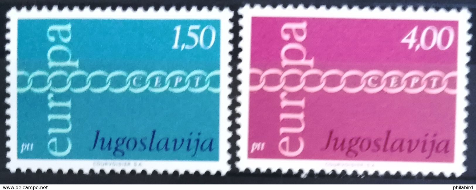 EUROPA 1971 - YOUGOSLAVIE                  N° 1301/1302                       NEUF** - 1971