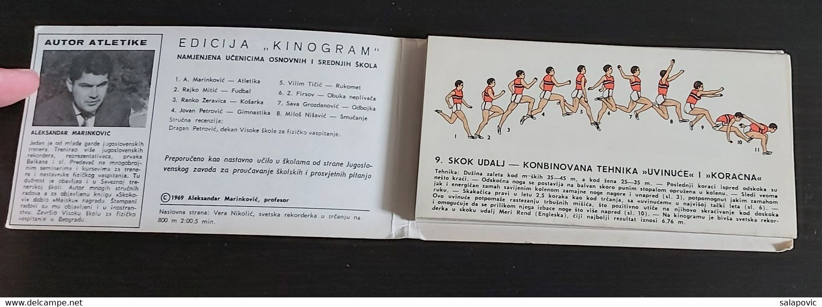 KINOGRAM ATLETIKA - SLIDE SHOW BOOK, TRAINING FOR Athletics, YUGOSLAVIA 1969 - Athlétisme