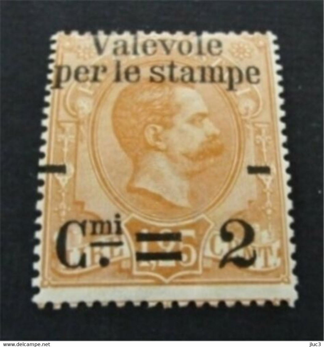 ZItaN62 - ITALIE 1890 -- L' Excellent  TIMBRE  N° 62  Neuf**  Et  Surchargé  "VALEVOLE PER LE STAMPE"  --  Belle  Valeur - Pacchi Postali