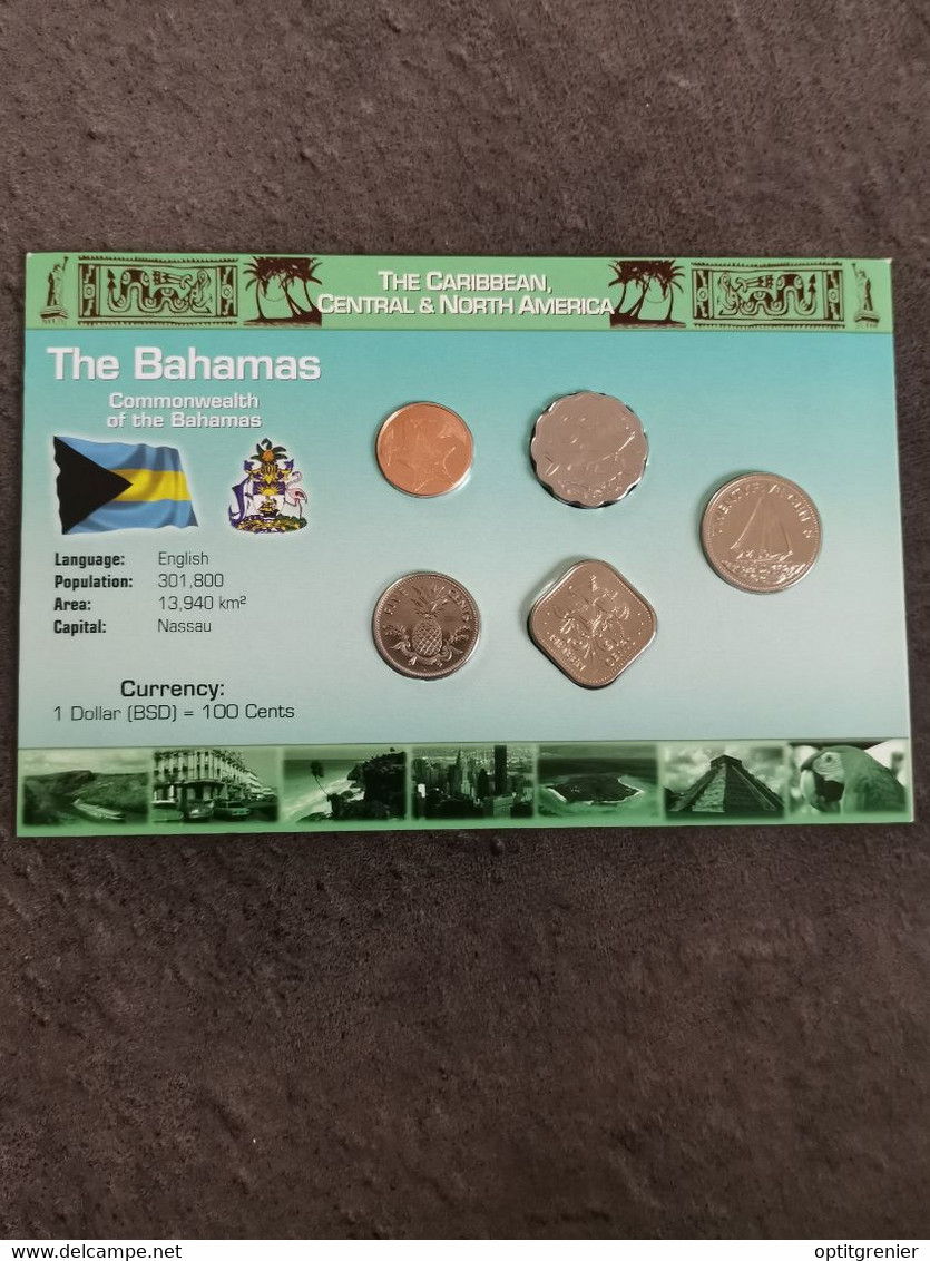COIN SET / BLISTER MONNAIE LES BAHAMAS THE BAHAMAS - Bahama's