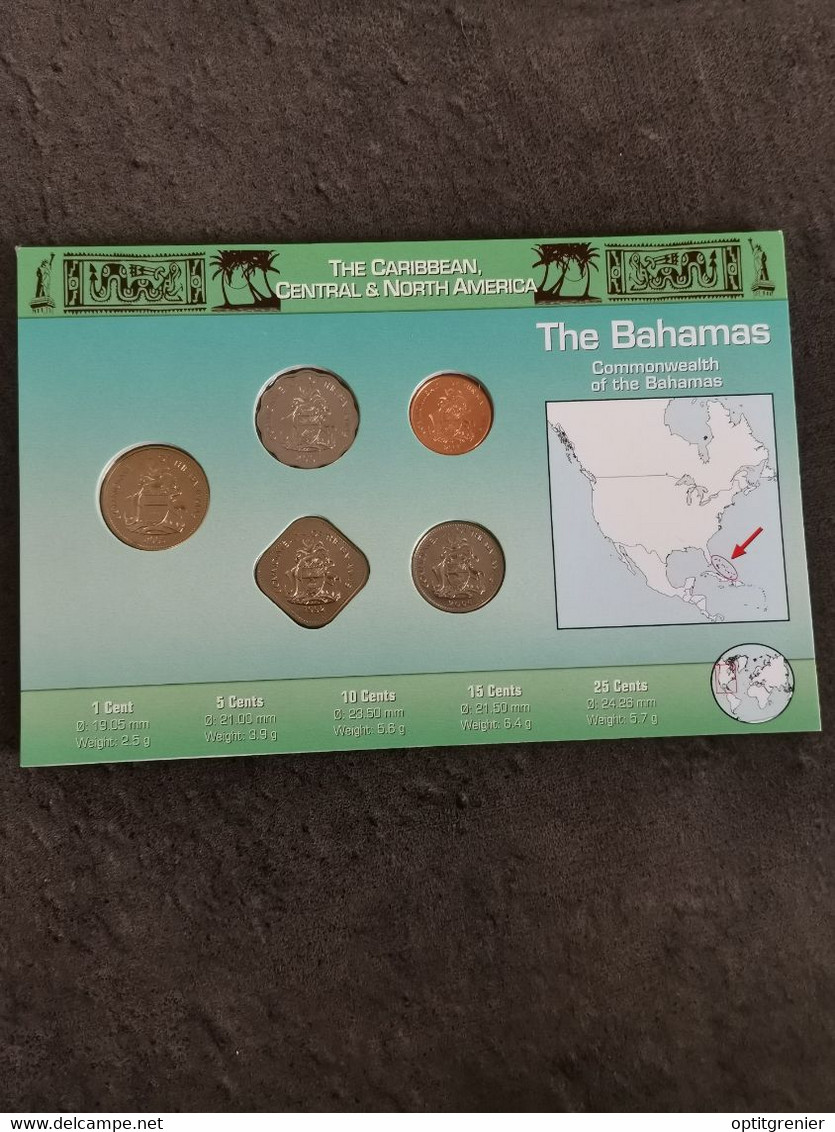 COIN SET / BLISTER MONNAIE LES BAHAMAS THE BAHAMAS - Bahama's