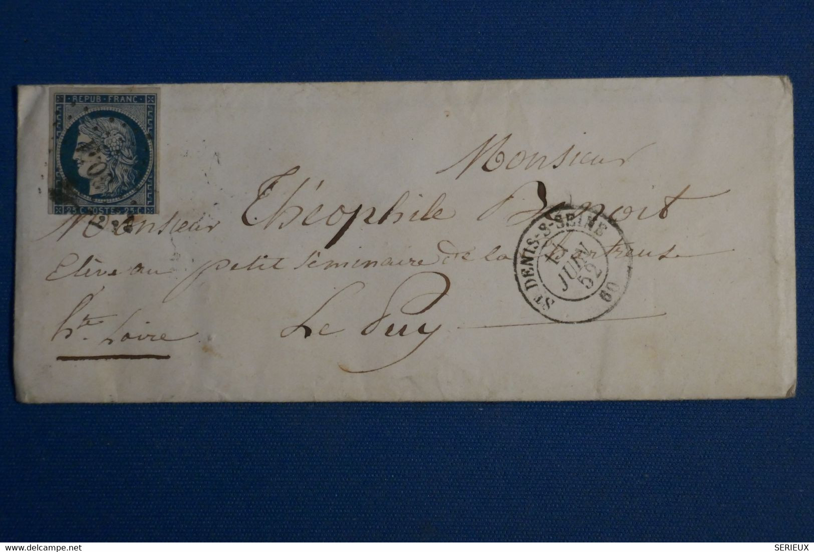 AN2 FRANCE BELLE  LETTRE 1852 ST DENIS  POURLE PUY  + CERES N° 4 ++AFFRANCH. PLAISANT - 1849-1850 Ceres