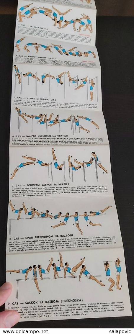 KINOGRAM GIMNASTIKA MIROSLAV CERAR - SLIDE SHOW BOOK, TRAINING FOR Gymnastics, YUGOSLAVIA 1969 - Gymnastik