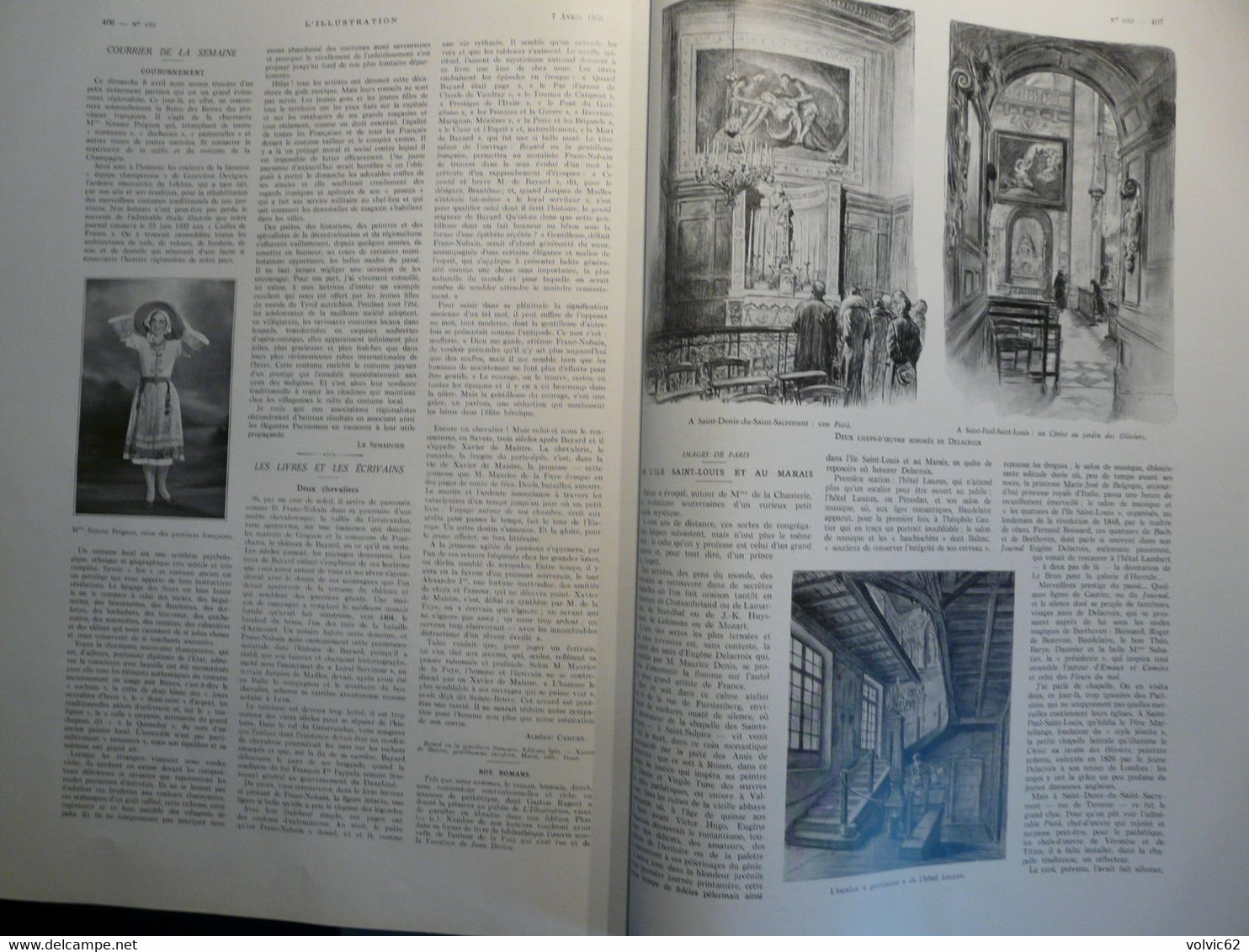 Illustration 4753 1934 bénédictins argenteuil Léopold III Daumier musée louvre rats à Paris Guinée ile madère Douglas