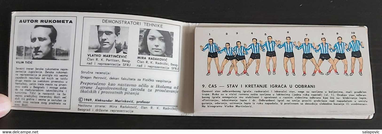 KINOGRAM RUKOMET VILIM TICIC VLATKO MARTINCEVIC MIRA RADAKOVIC - SLIDE SHOW BOOK, TRAINING FOR Handball, YUGOSLAVIA 1969 - Handball