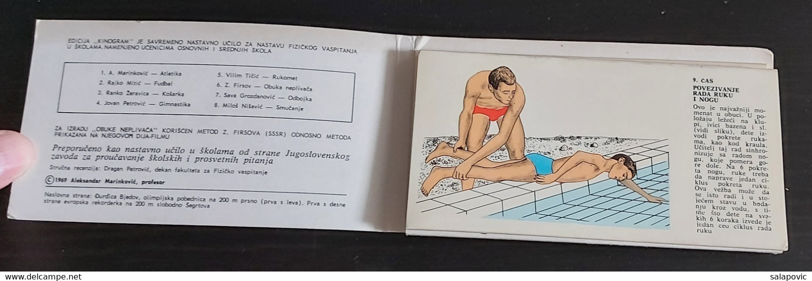 KINOGRAM OBUKA NEPLIVAČA - SLIDE SHOW BOOK, NON-SWIMMER TRAINING, YUGOSLAVIA 1969 - Schwimmen