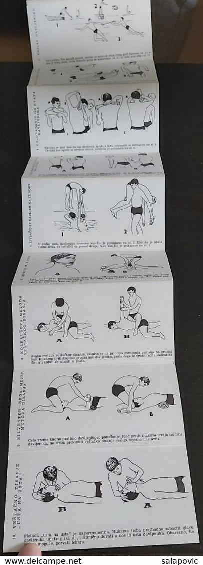 KINOGRAM OBUKA NEPLIVAČA - SLIDE SHOW BOOK, NON-SWIMMER TRAINING, YUGOSLAVIA 1969 - Nuoto