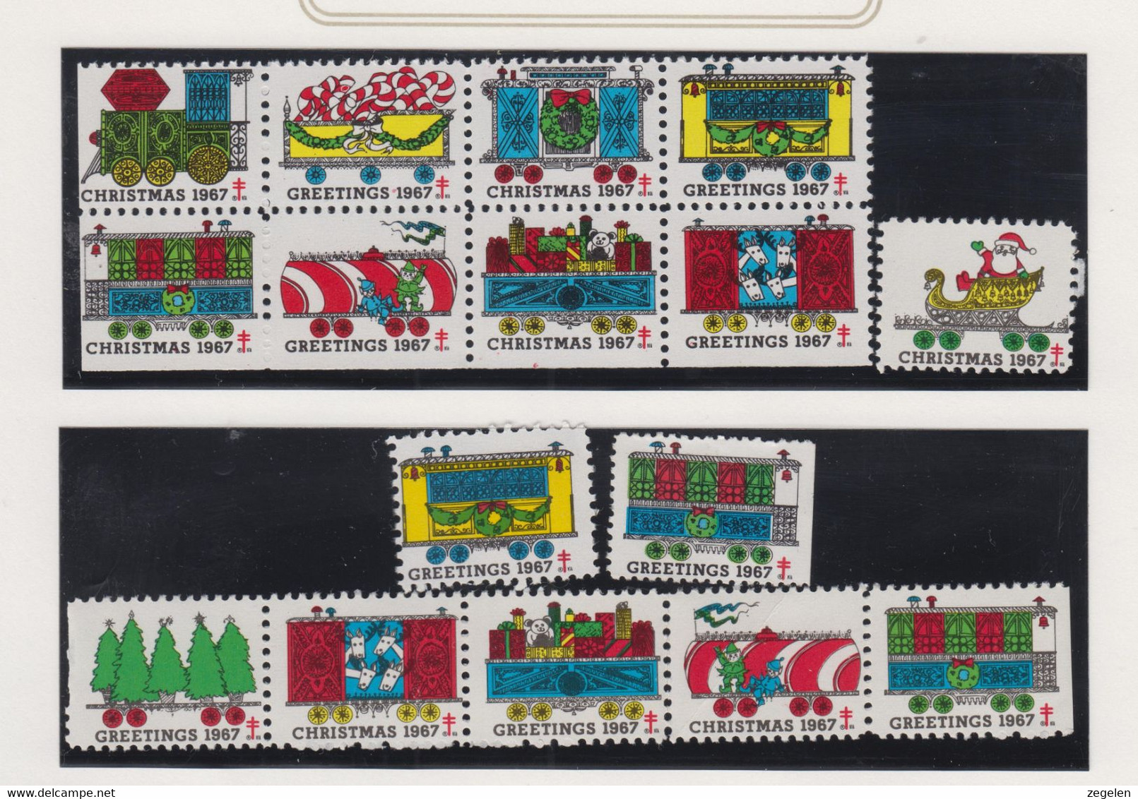 Verenigde Staten Kerstvignetten Scott-cat. Jaar 1967 CS61 - Non Classificati