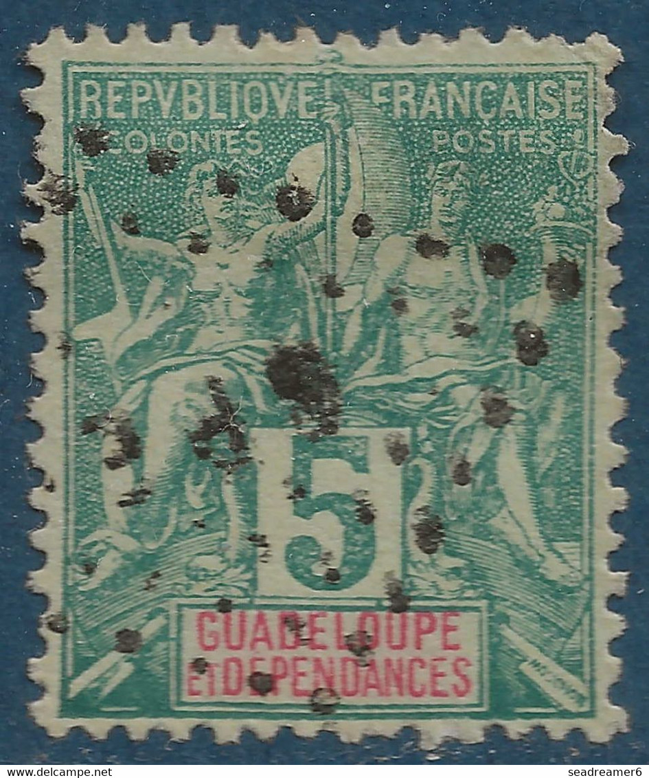 France Colonies Guadeloupe N°30 10c Rouge Oblitéré Losange GPE Pas Courant Sur Ses émissions TTB - Oblitérés