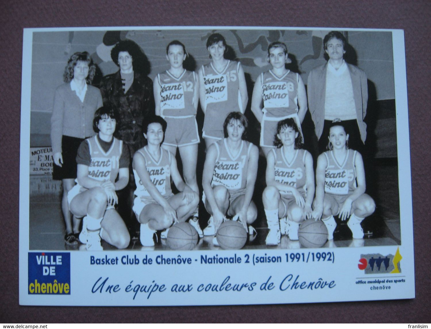 CPM CPSM 21 CHENOVE SPORT Basket Club De Chenove FILLES NATIONALE 2 Saison 1991 / 1992 - Chenove