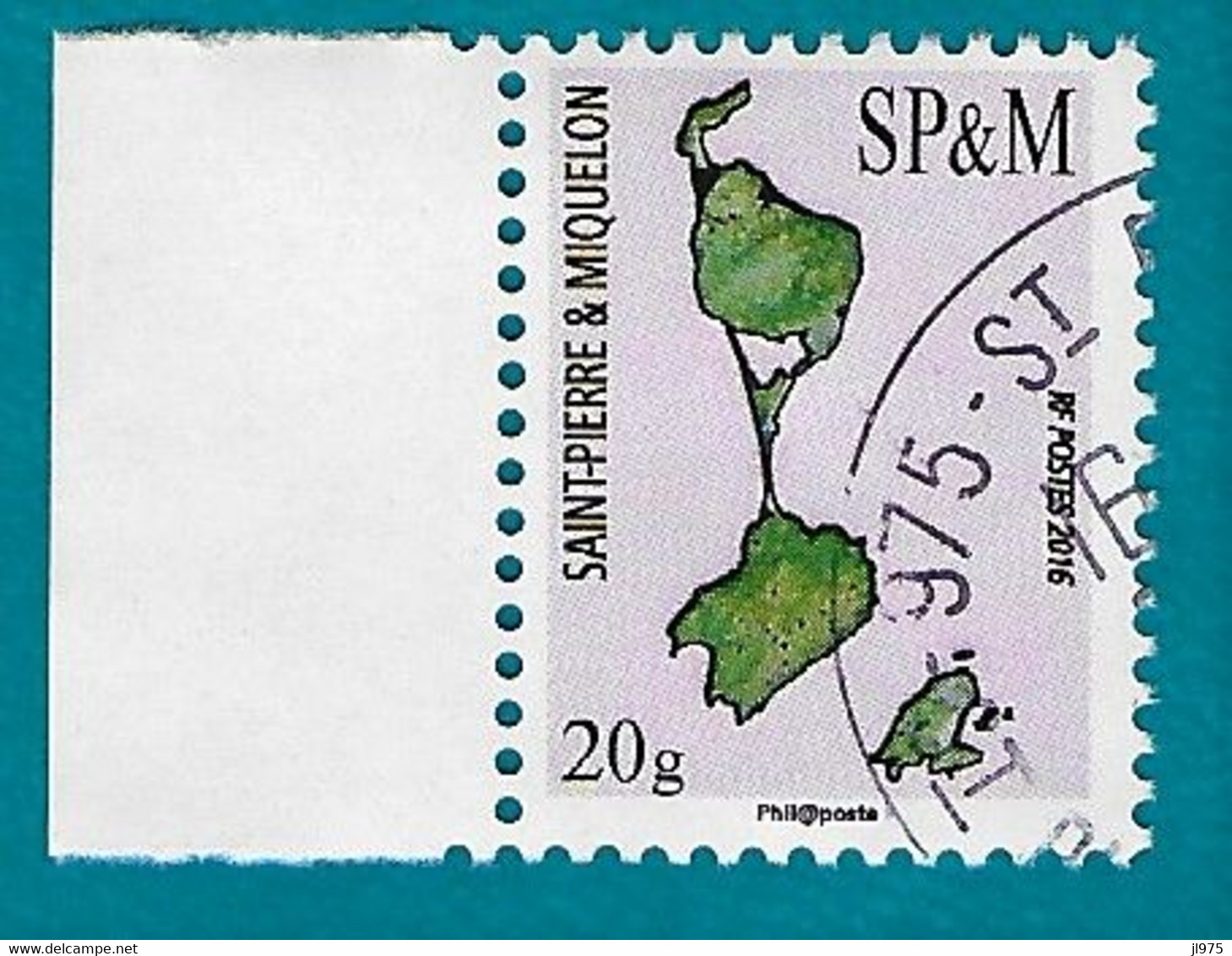 St.Pierre Et Miquelon 2016 YT 1156  Oblitéré  " Carte 20 G Rose " Cachet St.Pierre - Used Stamps