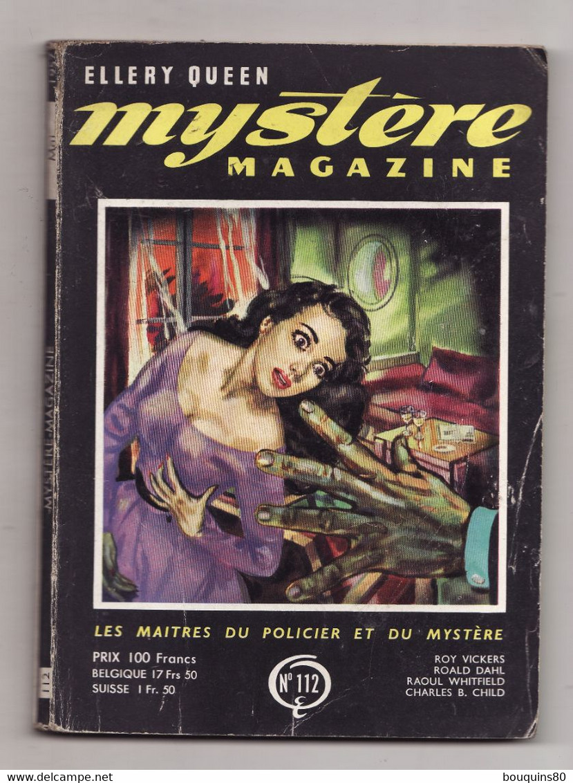 ELLERY QUEEN MYSTERE MAGAZINE N°112 1957 Récits Policiers Complets - Opta - Ellery Queen Magazine