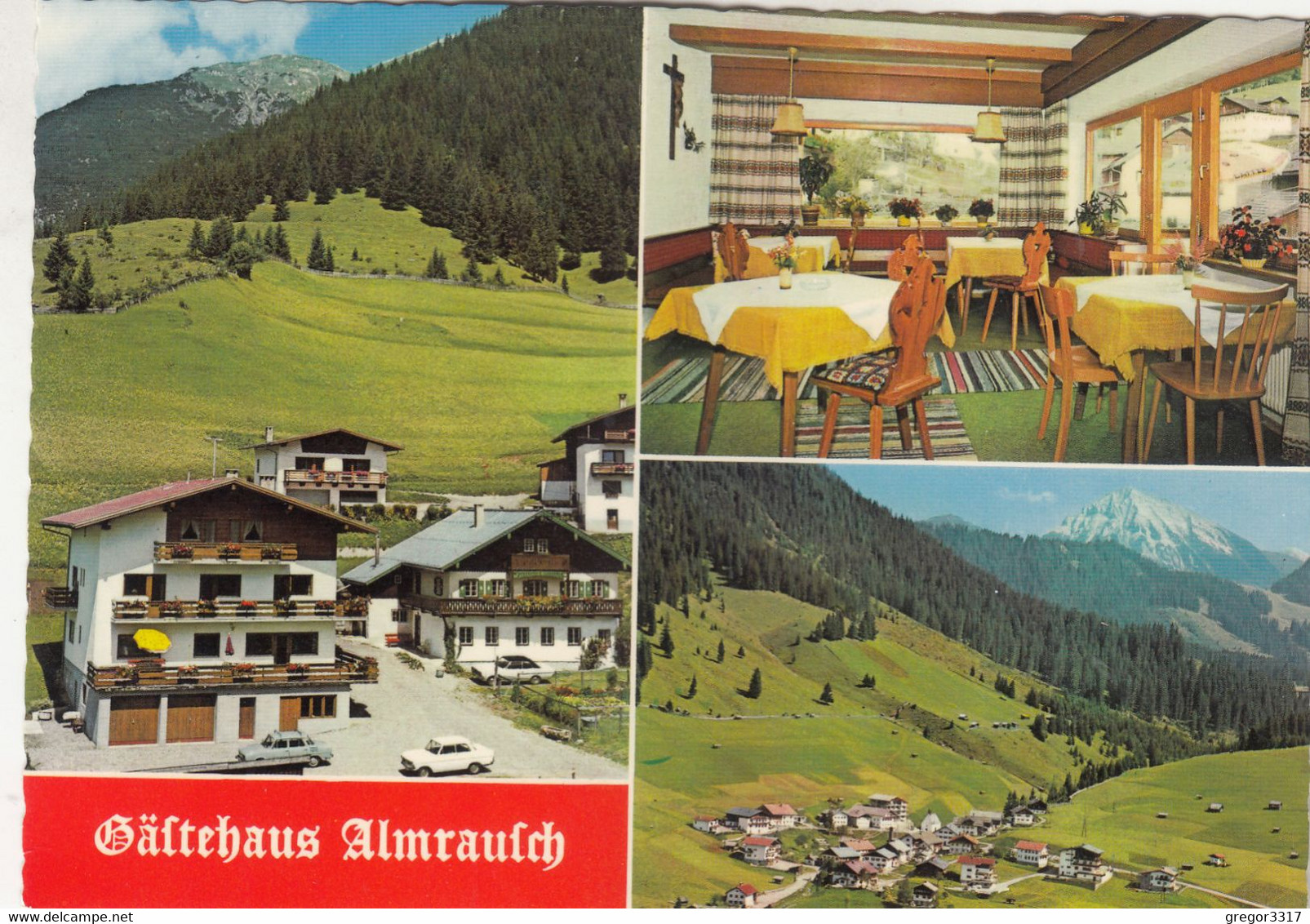 A6307) 6622 RINNEN - BERWANG / Tirol - Frühstückpension HAAS / SPRENGER - Tolle Dreibild AK - Berwang