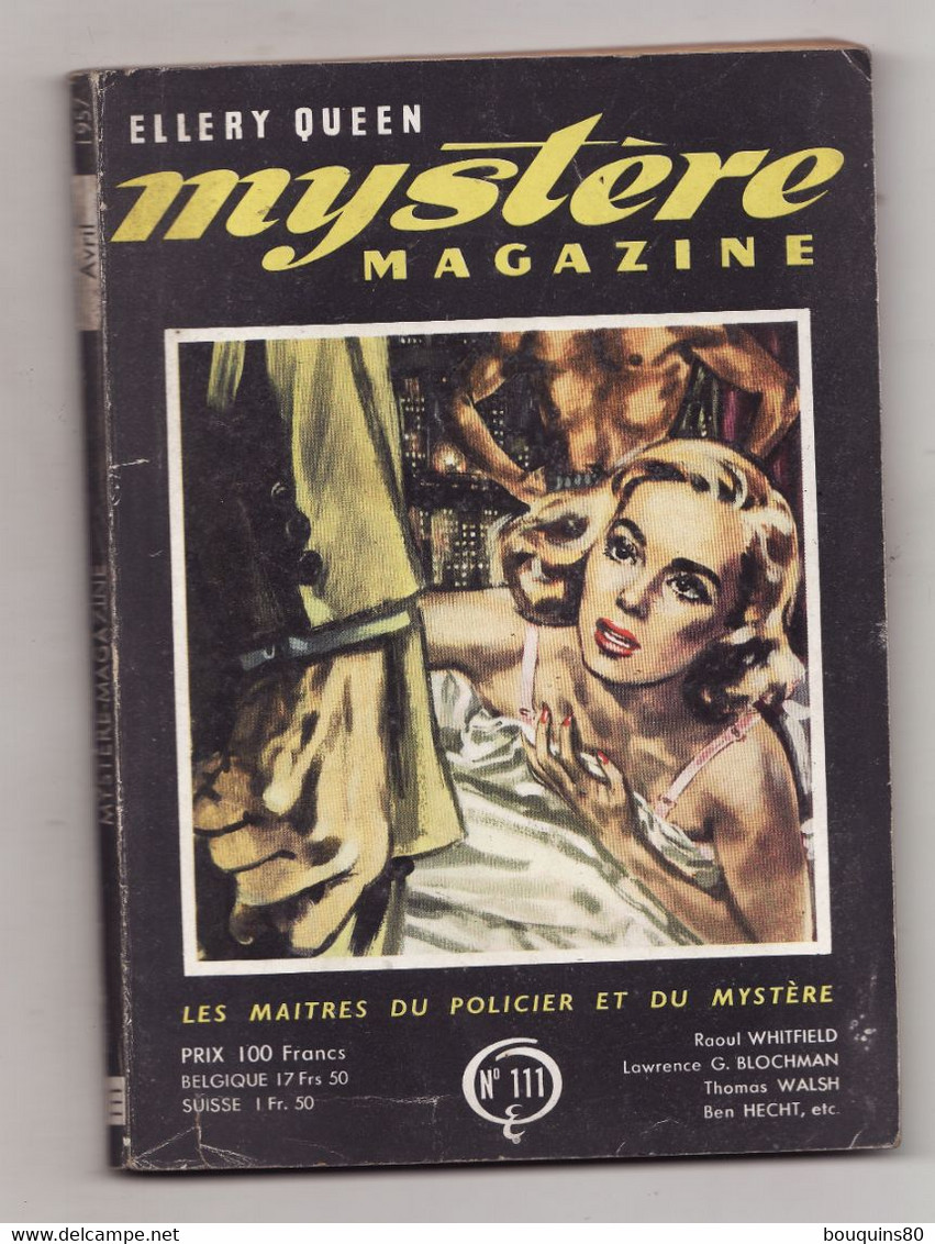 ELLERY QUEEN MYSTERE MAGAZINE N°111 1957 Récits Policiers Complets - Opta - Ellery Queen Magazine