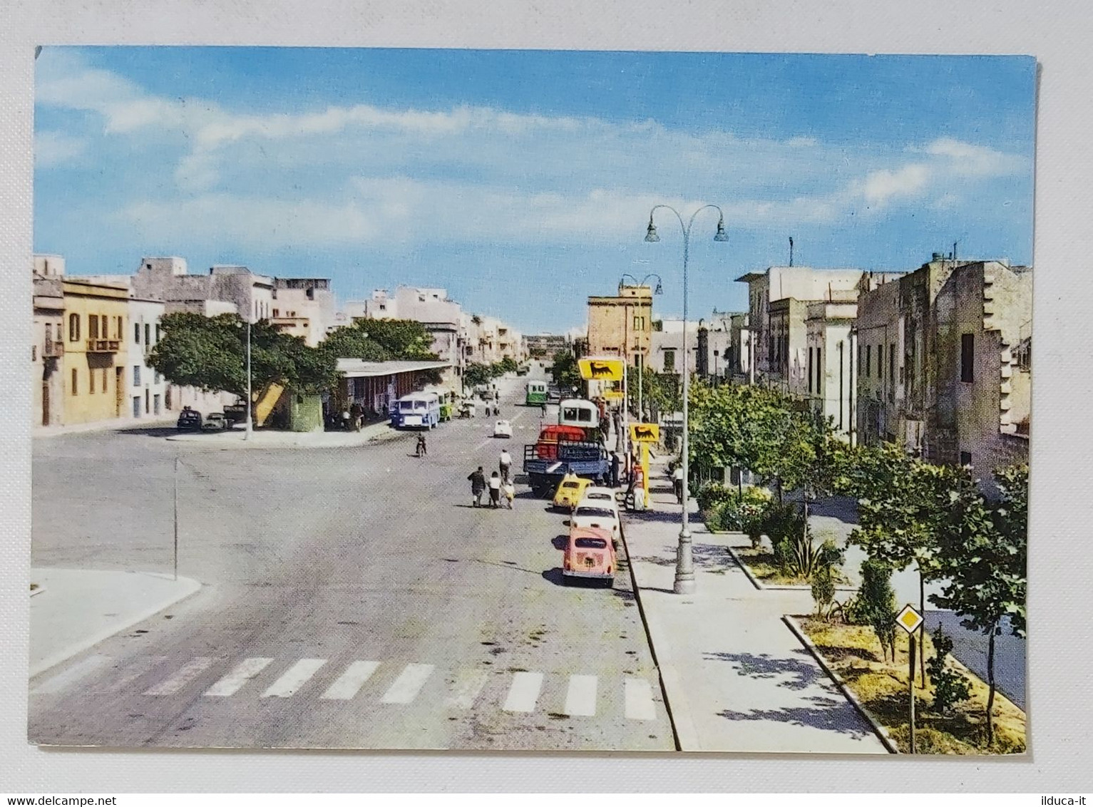 89758 Cartolina - Trapani - Marsala - Piazza Marconi - VG 1964 - Marsala