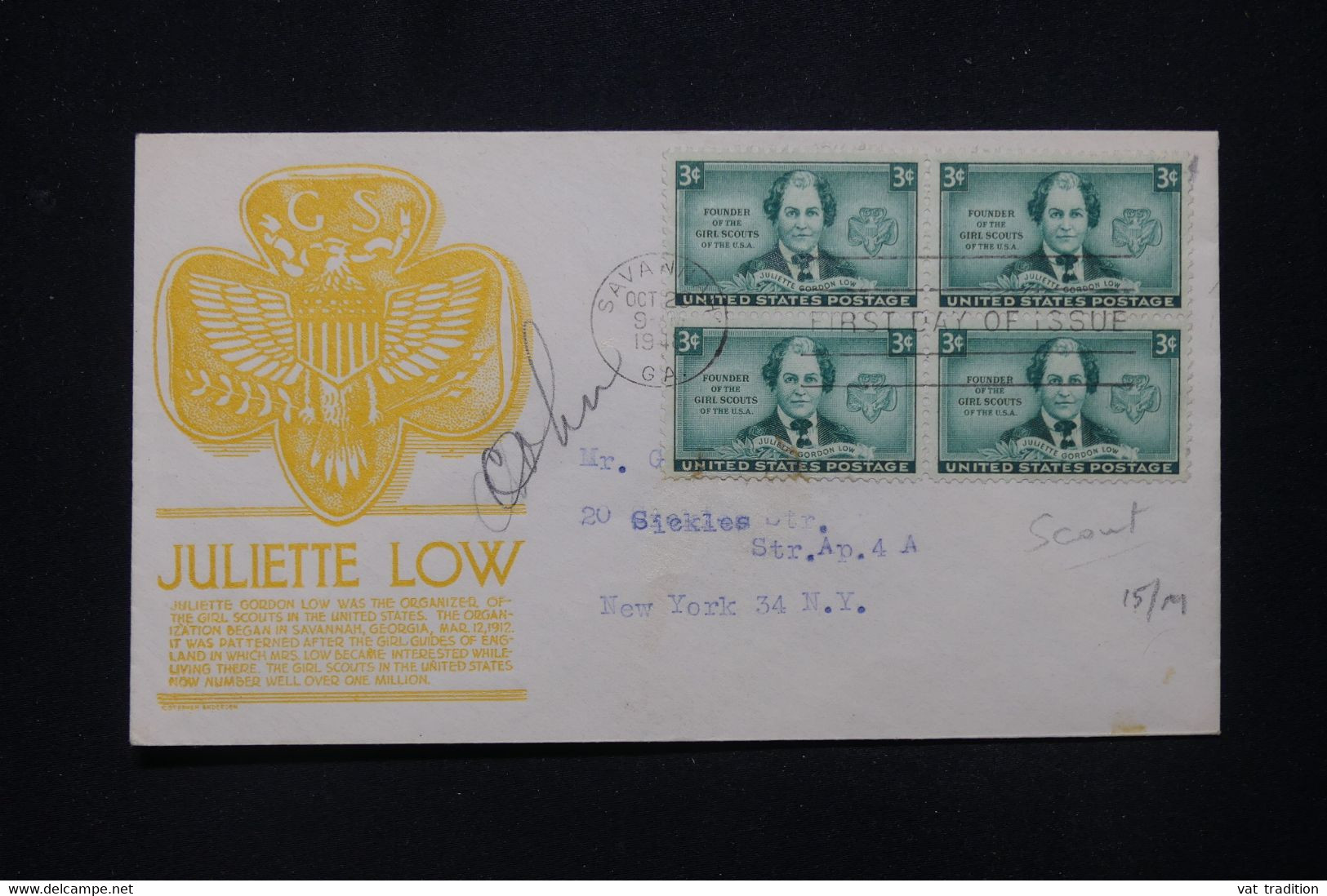 ETATS UNIS - Enveloppe FDC En 1948 Avec Signature - Scoutisme - L 113702 - 1941-1950