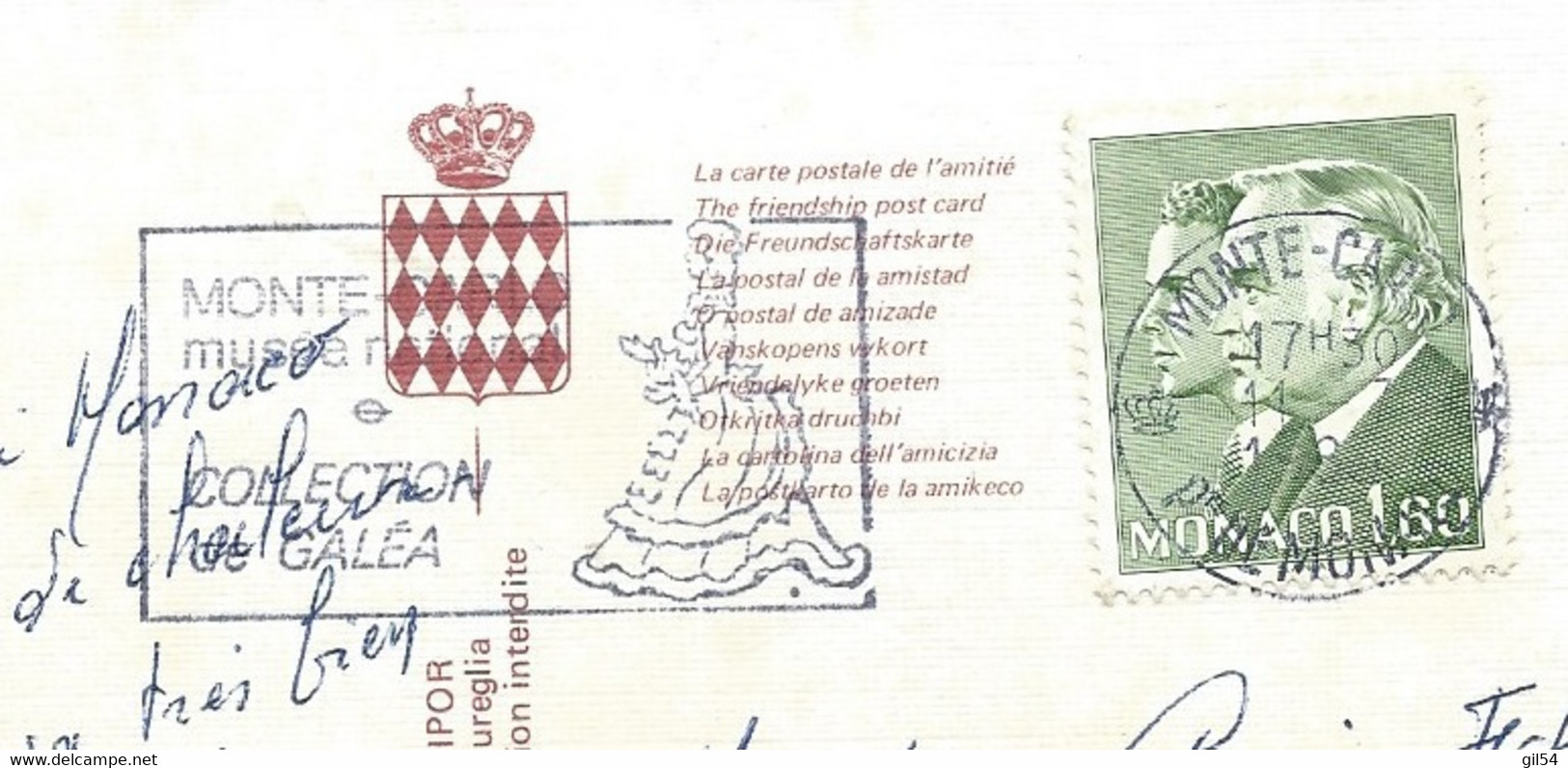 CPM DE MONACO AFFRANCHIE POUR LA FRANCE EN 1998- Lh 17603 - Covers & Documents