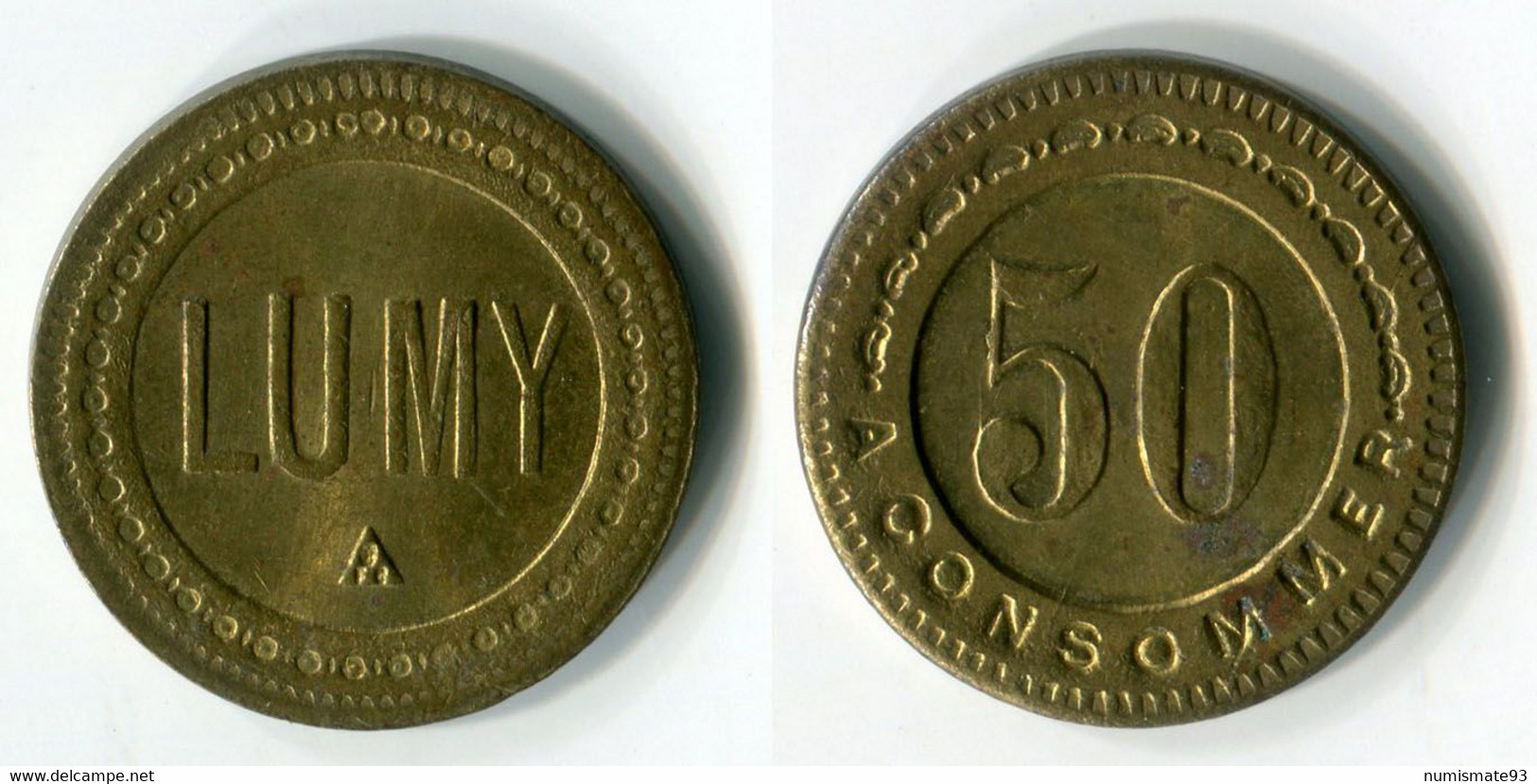 N93-0686 - Monnaie De Nécessité à Localiser - Lumy - 50 Centimes - Monétaires / De Nécessité